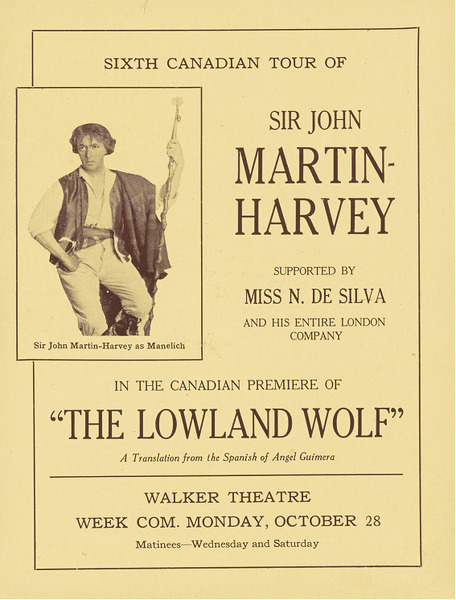 John Martin Harvey a The Lowland Wolf, versió de Terra baixa (Canadà). 