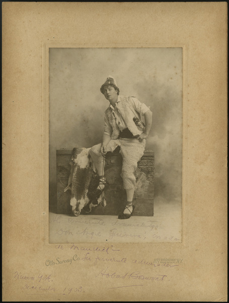 L’actor Hobart Bosworth en el paper de Manelic a Martha of the Lowlands el 1903. MAE.