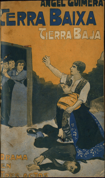 Coberta il·lustrada de Terra baixa / Tierra baja (Barcelona: F. Granada, 1909). MAE.