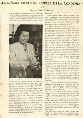La señora vitamina ingresa en la academia