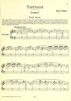 Partitura de l’òpera Tiefland, d’Eugen Albert, publicada a Berlín el 1903 per l’editorial Bote & Bock.