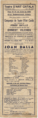 Programa de la representació de Joan Dalla a Mèxic el 1940. MAE.