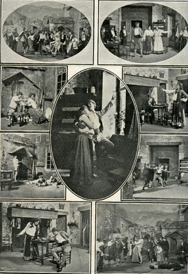 Fotografia de diverses escenes de Marta of the Lowlands a The Manhattan Theatre (Nova York) el 1903. MAE.