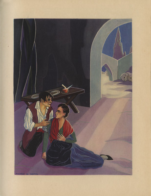 Dibuixos de Maurici de Vassal a Tierra baja, d’Àngel Guimerà, trad. de José Echegaray, Barcelona: Orbis, 1930. MAE.