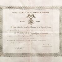 Diploma de la Legió d’Honor. CMAG. 