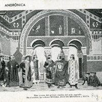 Representació d’Andrónica al Teatre Novetats, a càrrec de la
Compañía Dramática Guerrero-Mendoza, el 1905. MAE.