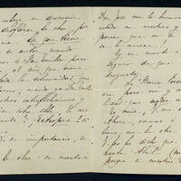 Carta de María Guerrero a Guimerà, probablement de 1894, en què li expressa el
seu malestar pel fet que Maria Rosa s’estreni abans en català que en castellà.
BC. 