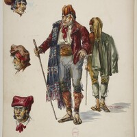 Imatge d’uns figurins de La Catalane. (París, 1907). BnF. 