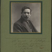 Imatge de Giovanni Grasso dedicada a Guimerà. MAE/CMAG. 