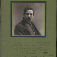 Imatge de Giovanni Grasso dedicada a Guimerà. MAE/CMAG.