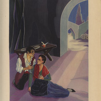 Dibuixos de Maurici de Vassal a Tierra baja, d’Àngel Guimerà, trad. de José Echegaray, Barcelona: Orbis, 1930. MAE.