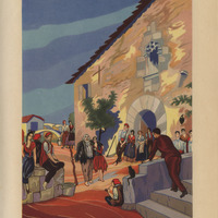 Dibuixos de Maurici de Vassal a Tierra baja, d’Àngel Guimerà, trad. de José Echegaray, Barcelona: Orbis, 1930. MAE.